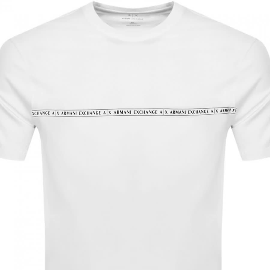 Alternative Image for ProductArmani Exchange Crew Neck Logo T Shirt White2